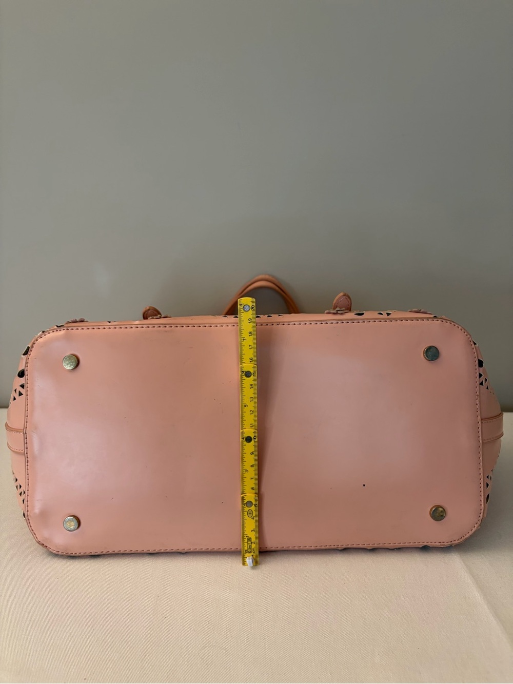 Urban Expressions Pink Perforated Floral Vegan Leather Tote Bag Boho Chic - Picture 7 of 11